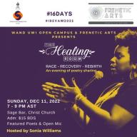 The Healing Room -an evening of poetry on Rage ~ Recovery ~ Rebirth